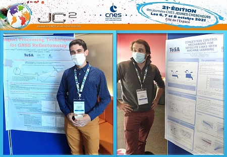 Corentin Lubeigt (on the left) and Victor Perrier (on the right) at the CNES JC2